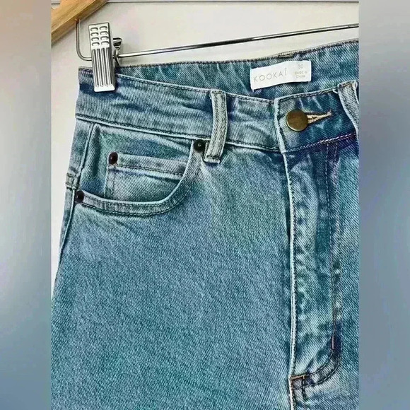 Kookai Women’s Mid Indigo  High Waist Cotton Jeans Denim 36 - Picture 2 of 14